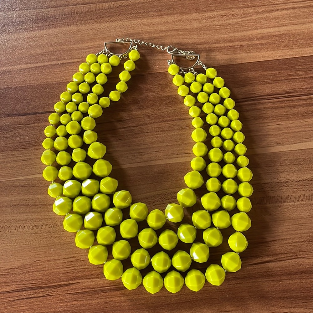 J Crew Yellow Beaded Necklace